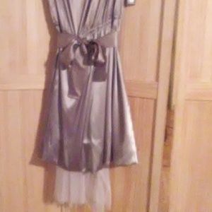 Neiman Marcus Beige Satin Dress 3pc, NWT